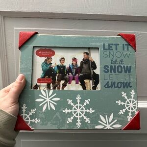 St. Nicholas Square Snowflake Picture Frame - Blue and Red